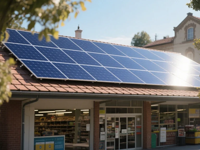 德国一家超市部署了高压堆叠式锂电池+Deye逆变器，降低了30%的能源成本。